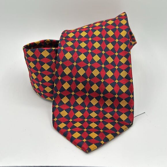 Renato Balestra 100% silk tie - Geometric Print - Picture 4 of 4